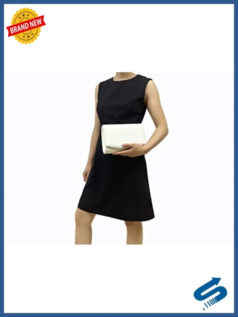 Patent Vegan Leather Flap Clutch Evening Bag with Detachable Chain Strap